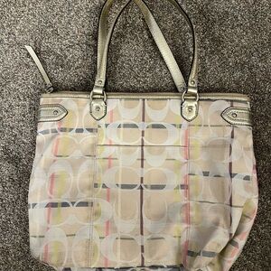 Coach Tattersol Signature Canvas Handbag/Tote